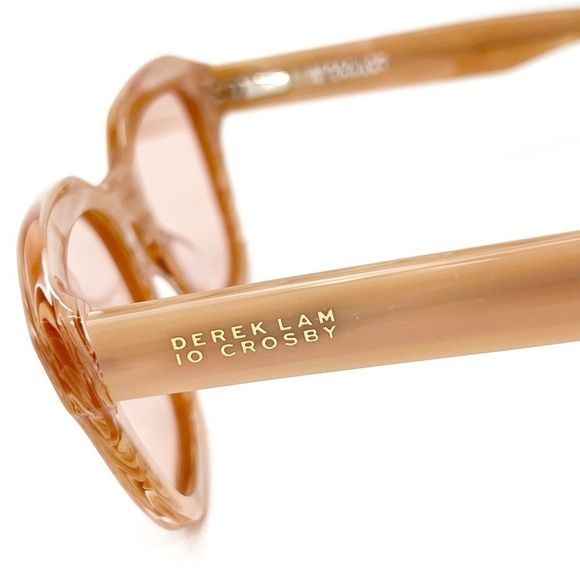 New Derek Lam 10 Crosby Sunglasses Square Lens Coral Frame Chunky Sunnies main image 4